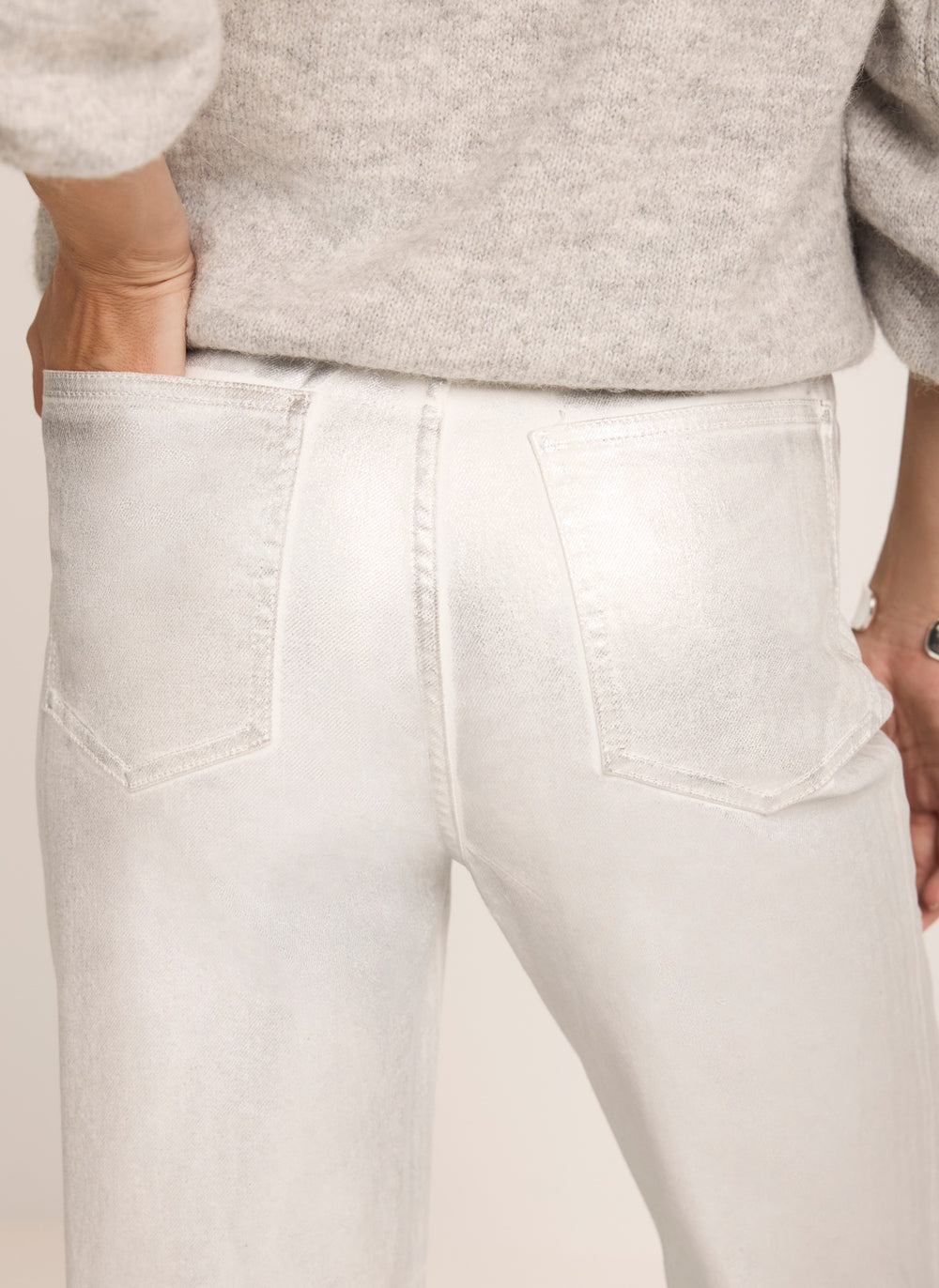Silver Coated Slim Jeans
