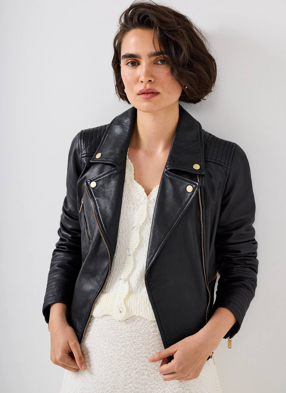 Black Leather Biker Jacket