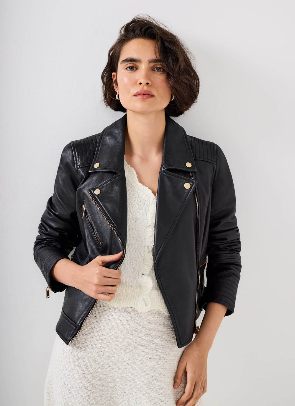 Black Leather Biker Jacket