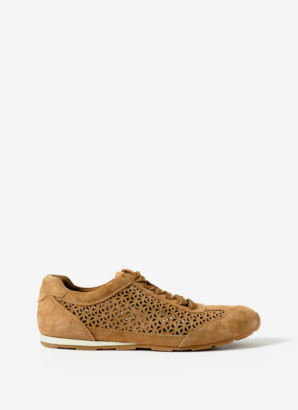 Talia Tan Suede Cut Detail Trainers