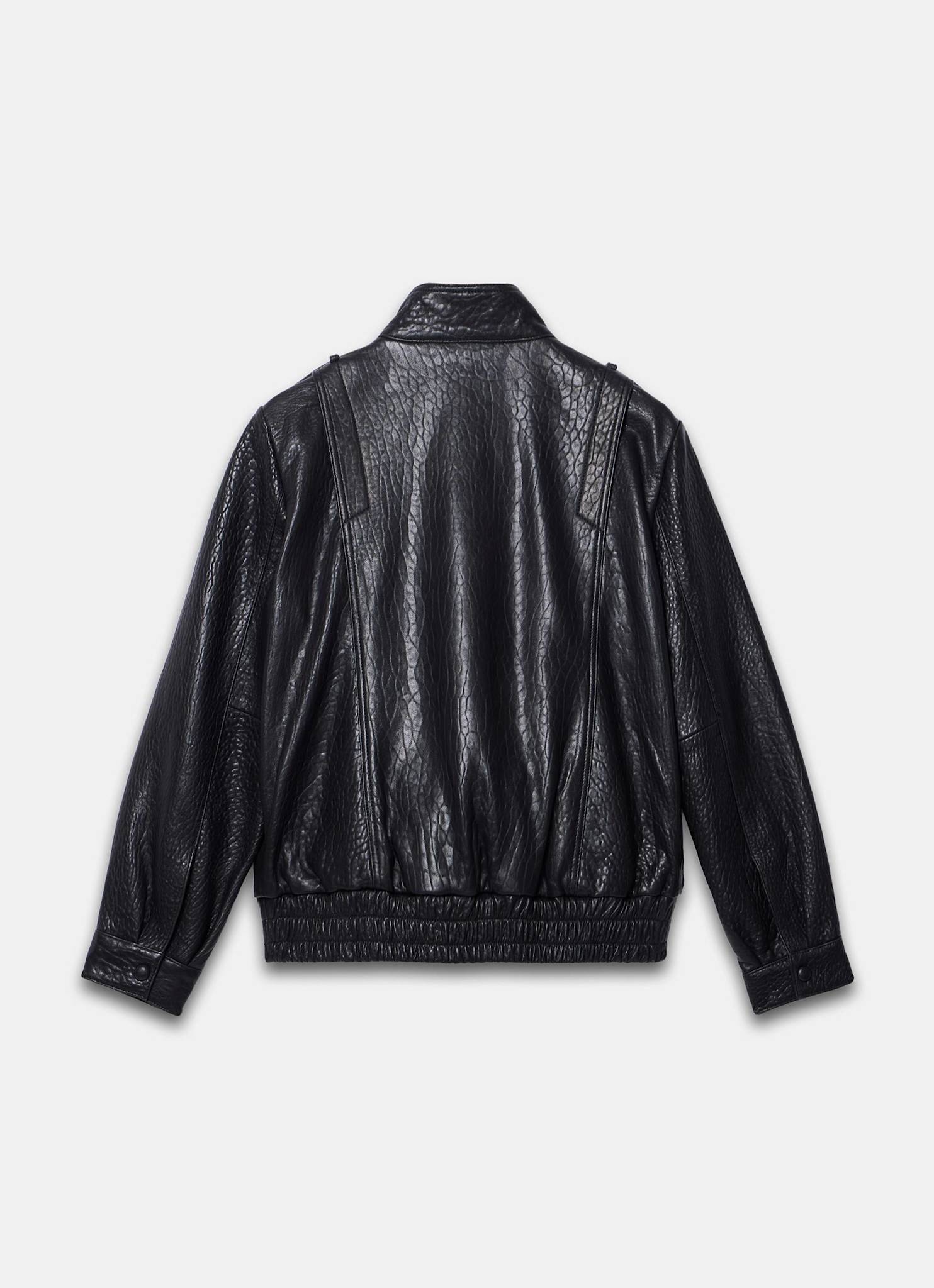 Black Textured Leather Jacket – Mint Velvet