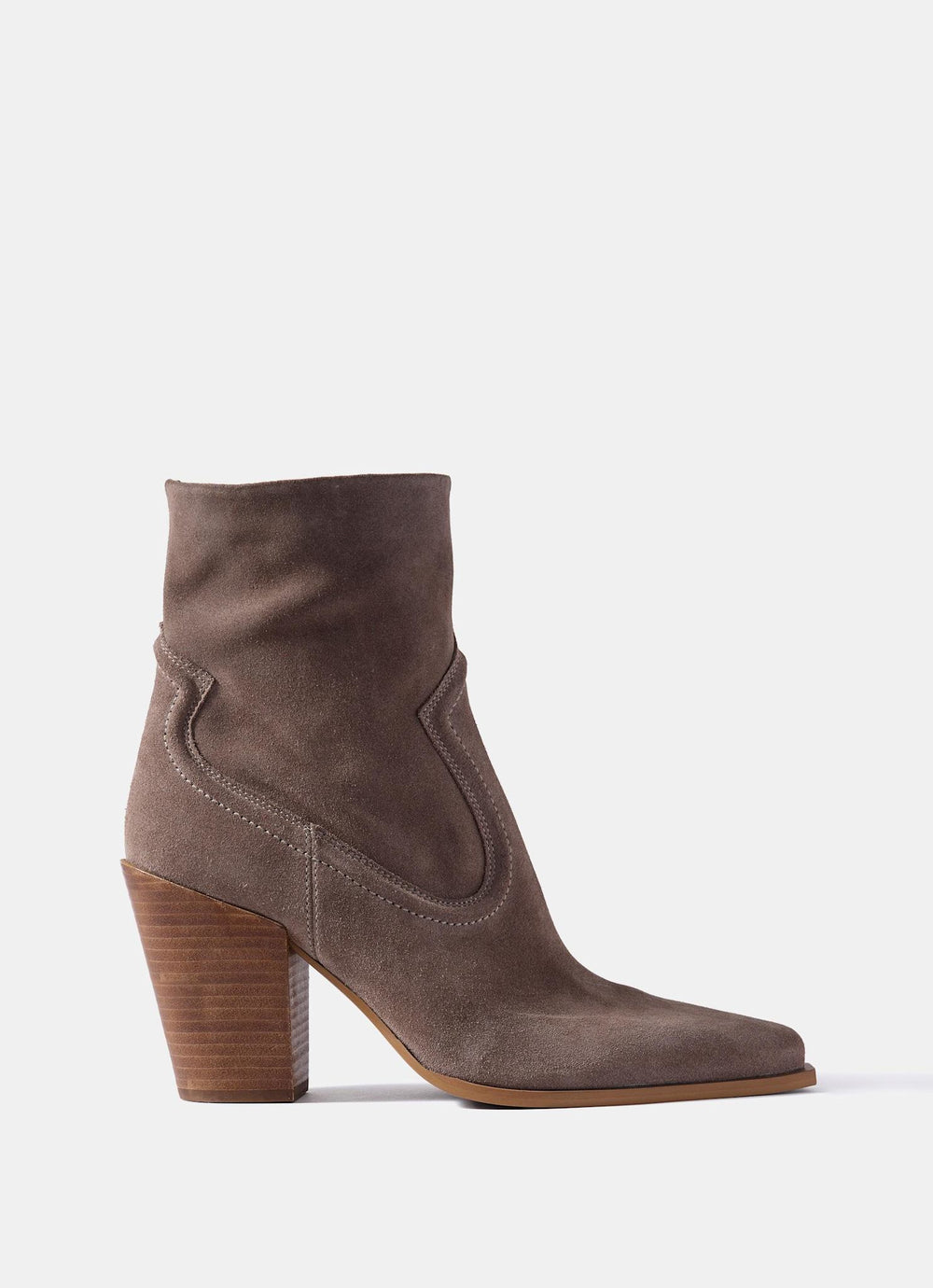 Lorna Grey Suede Western Boots