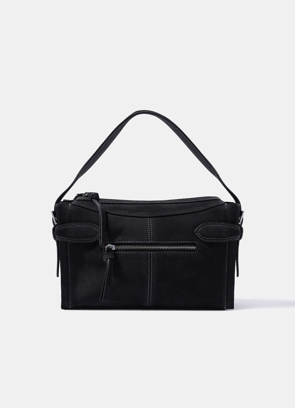 Annie Dark Grey Suede Crossbody Bag