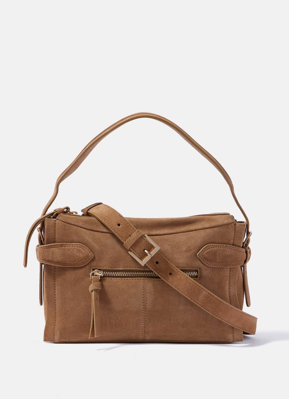 Annie Tan Suede Crossbody Bag