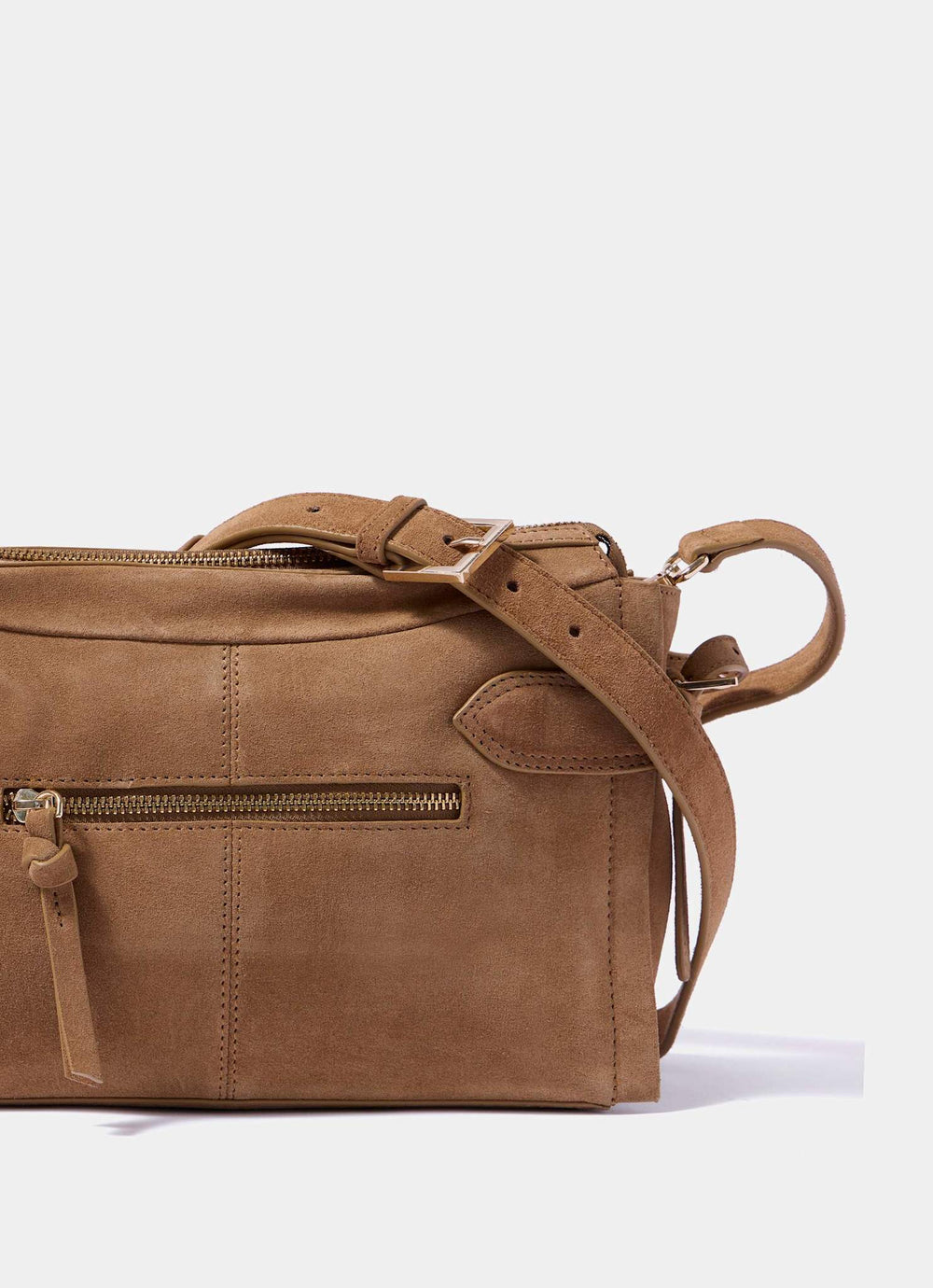 Annie Tan Suede Crossbody Bag