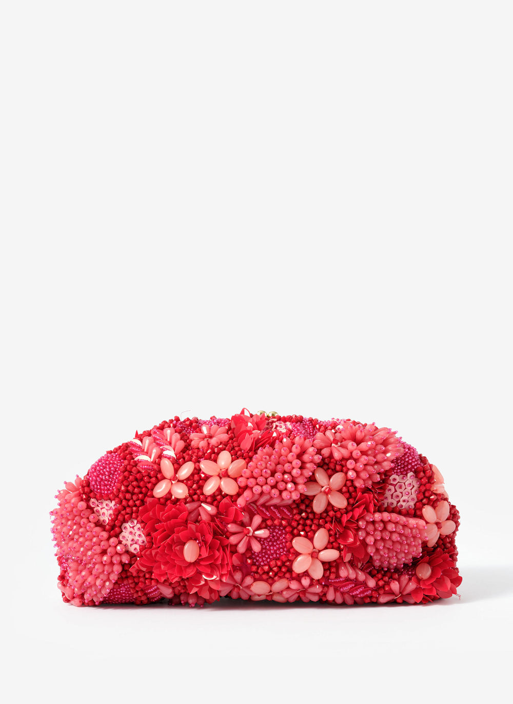 Ari Pink Beaded Clutch Bag