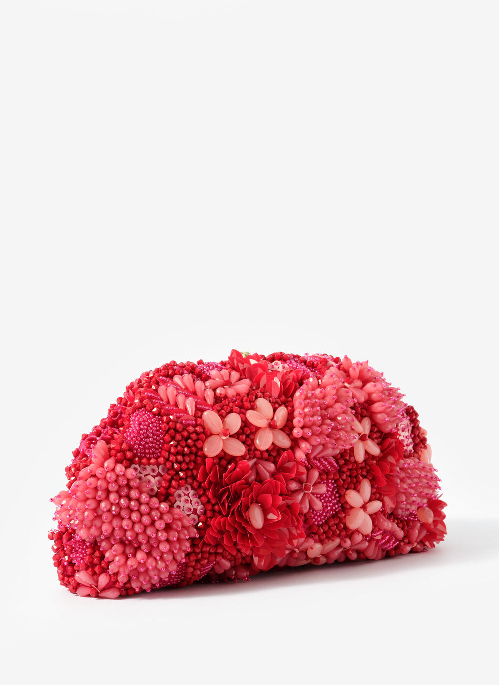 Ari Pink Beaded Clutch Bag