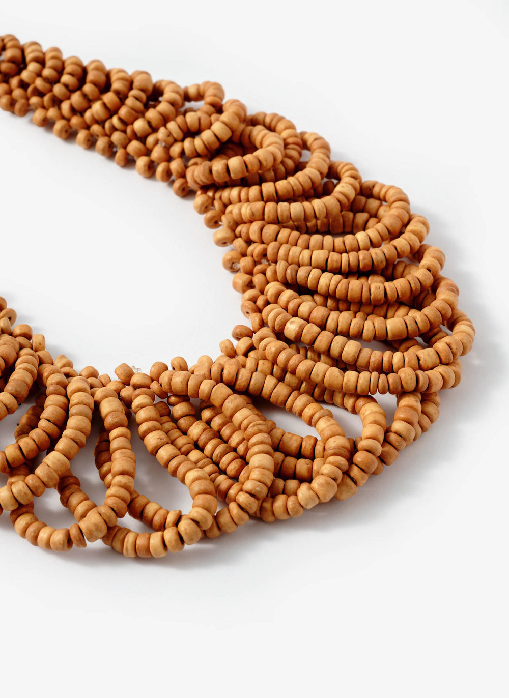 Neutral Beaded Loop Statement Necklace