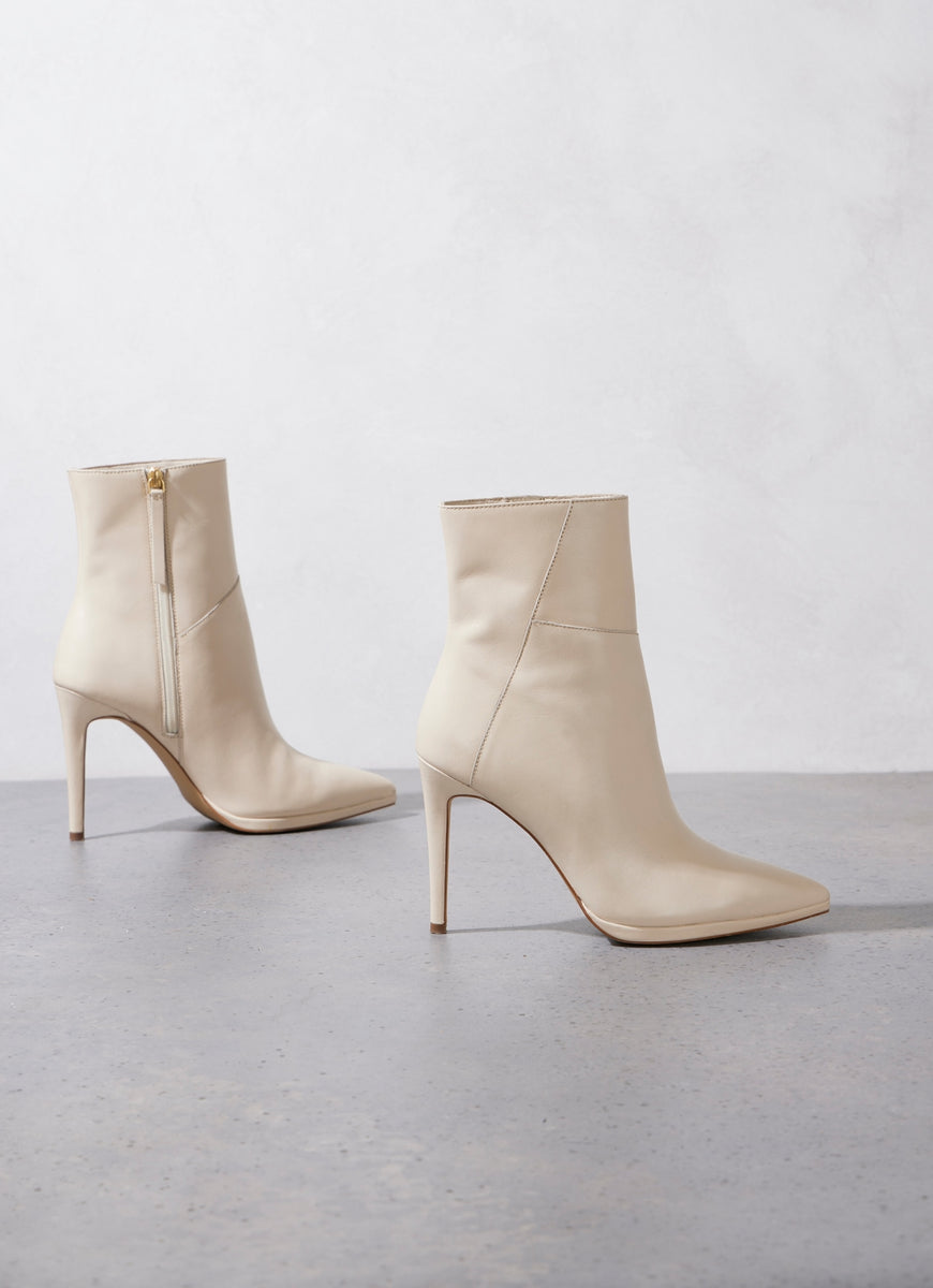 Beige Leather Ankle Boots – Mint Velvet