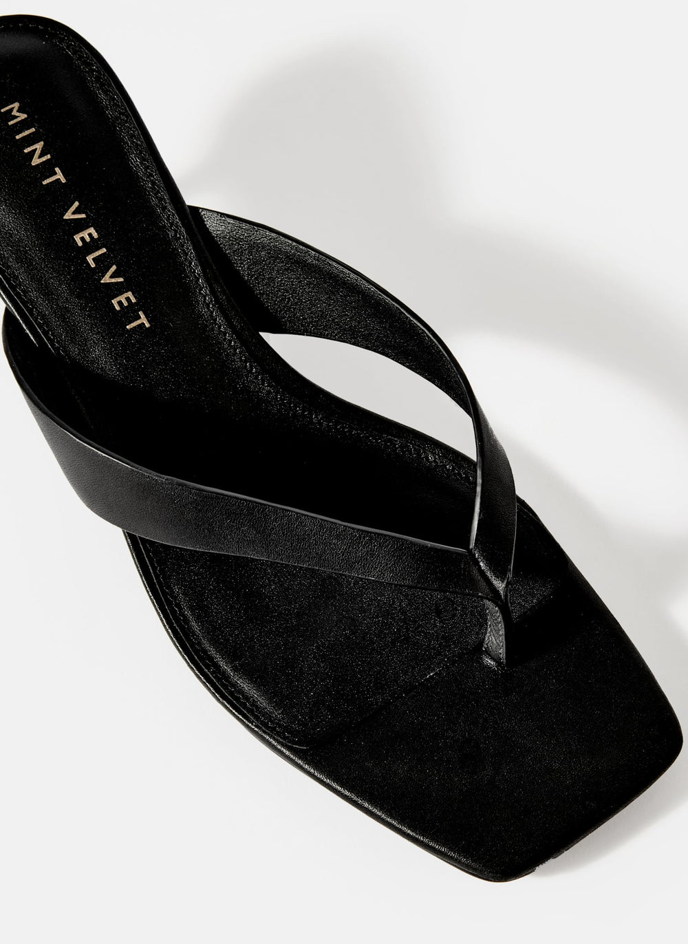 Betty Black Flip Flop Heels