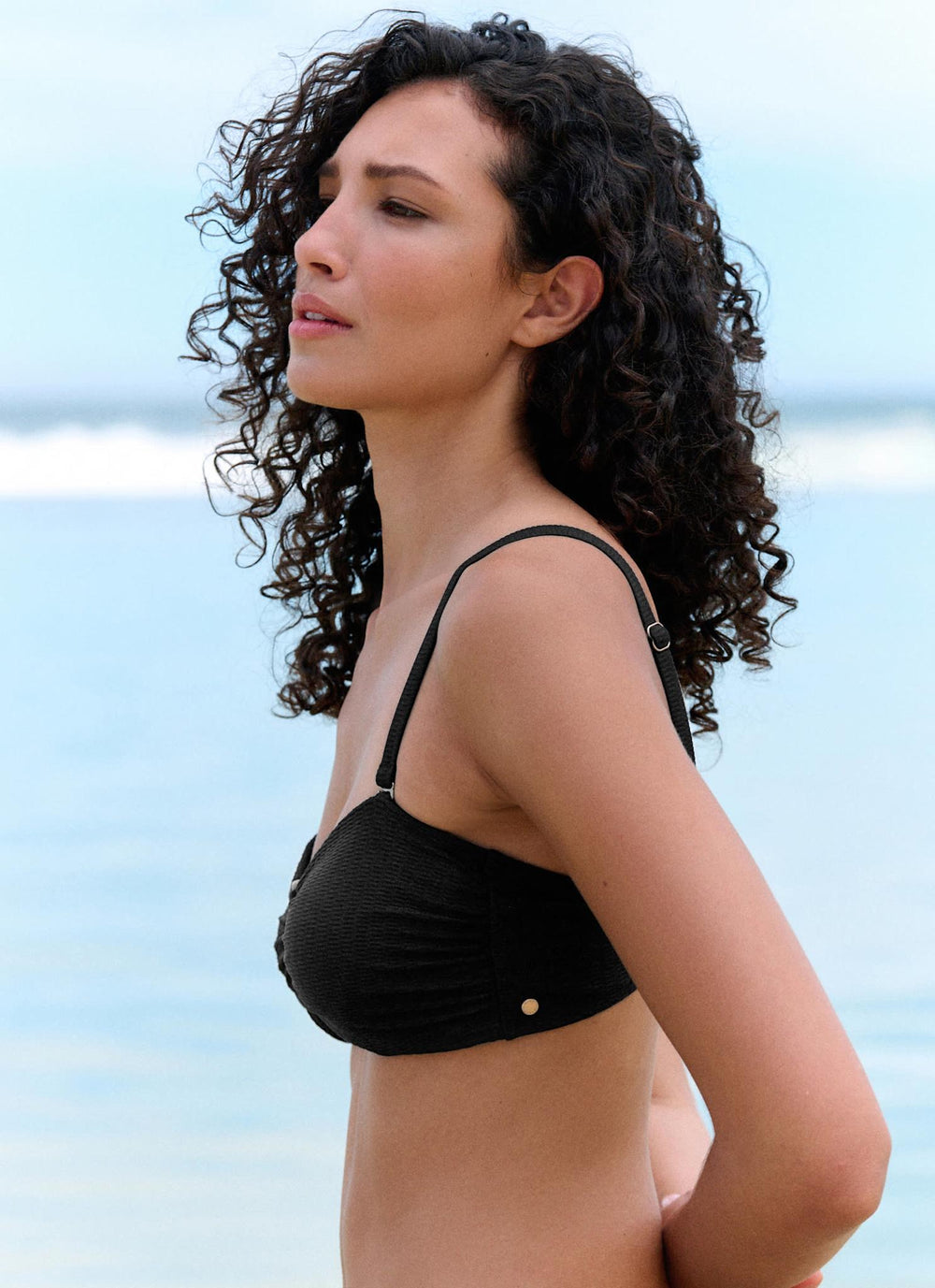 Black Bandeau Bikini Top