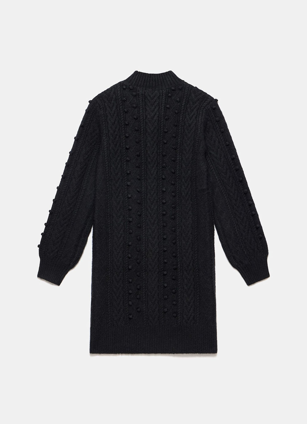 Black Bow Detail Cable Knit Mini Dress – Mint Velvet