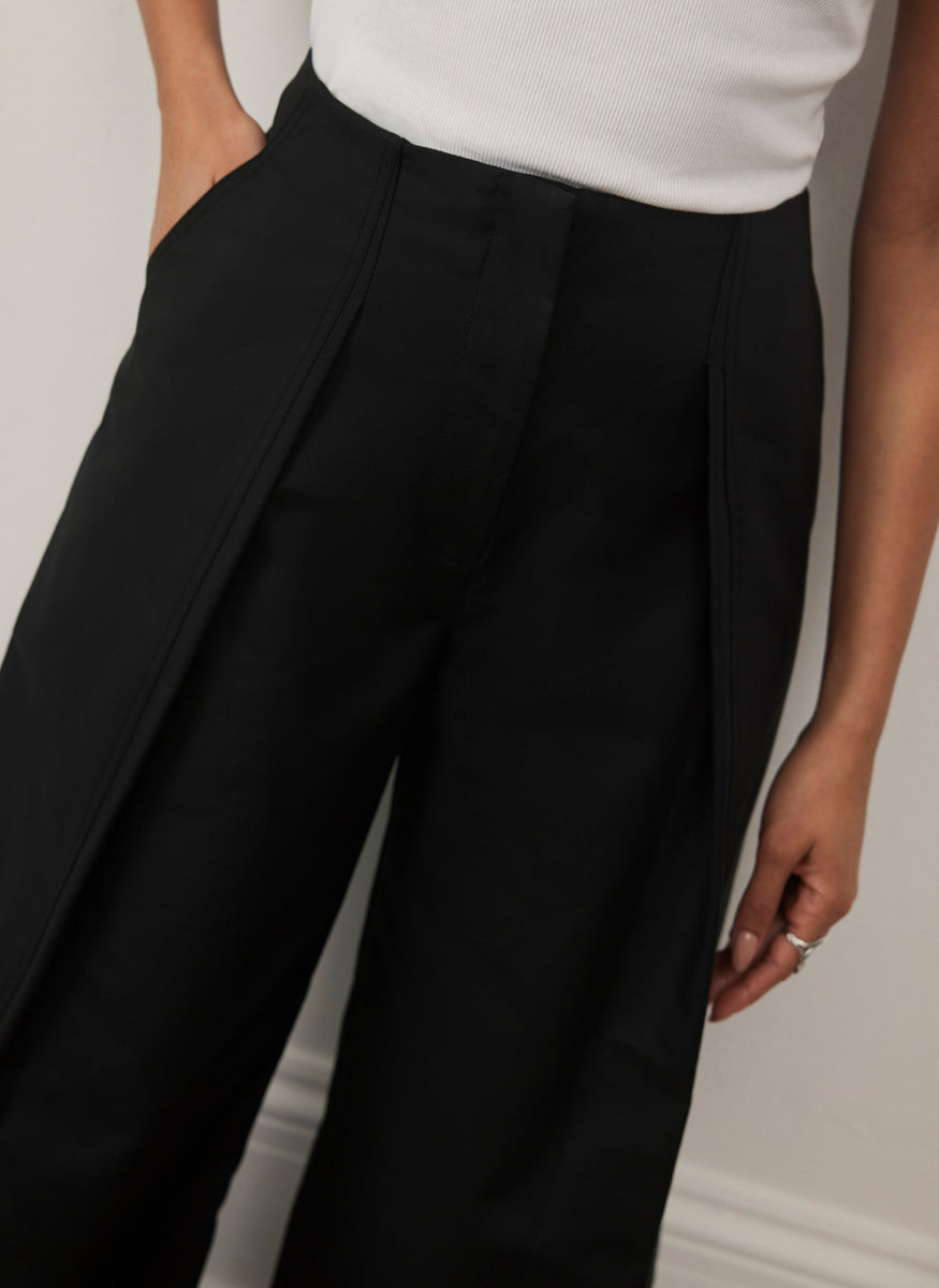 Black Cargo Wide Leg Trousers – Mint Velvet