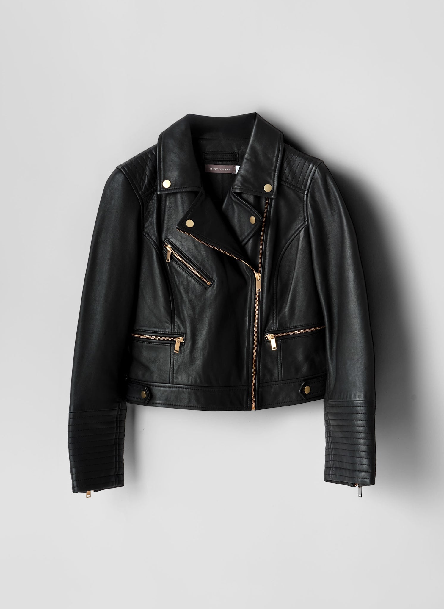 belvet黒レザージャケット Vintage style Multi-Pocket Leather Jacket – BELVET