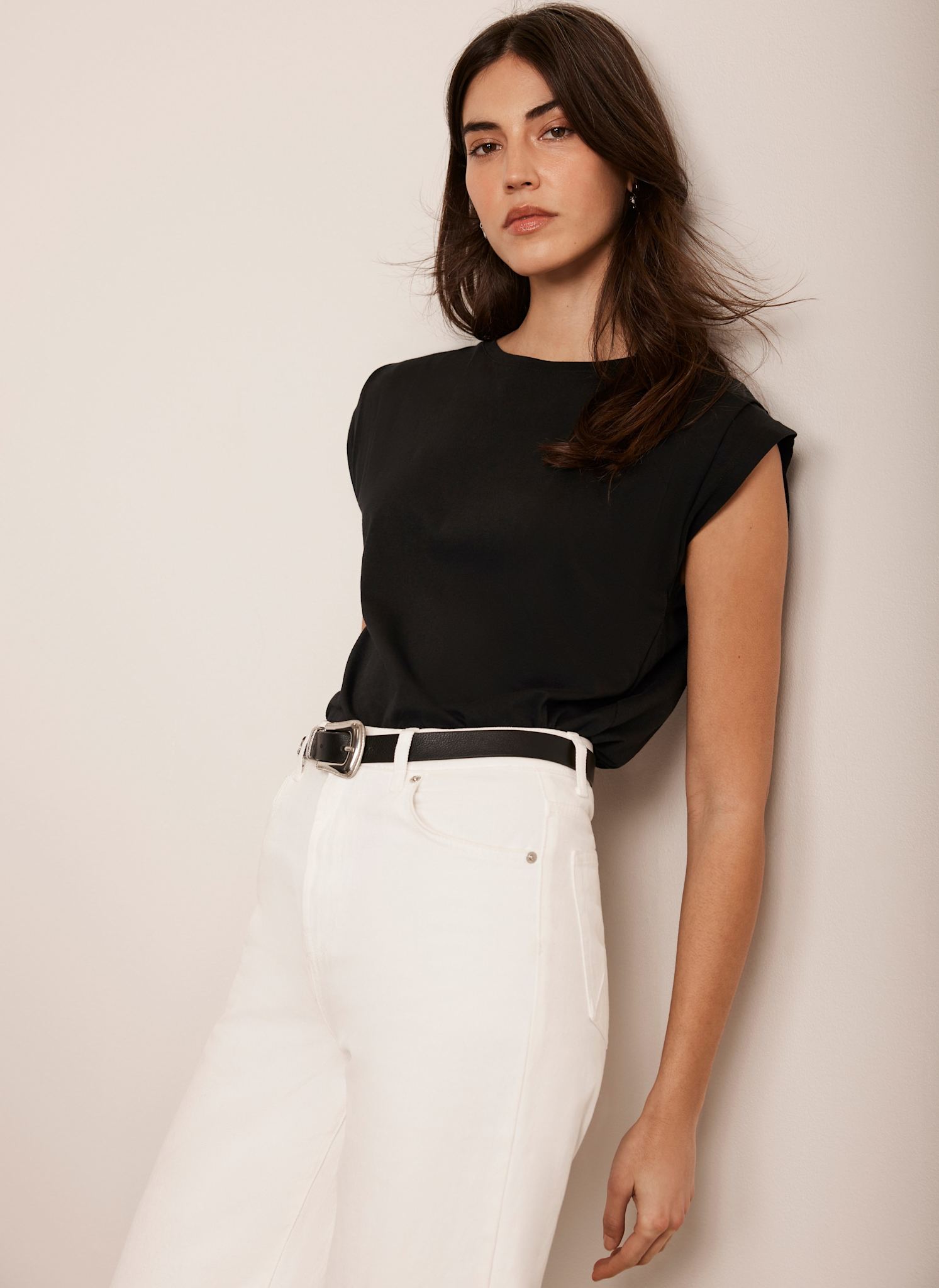 Cotton Extended Shoulder T Shirt