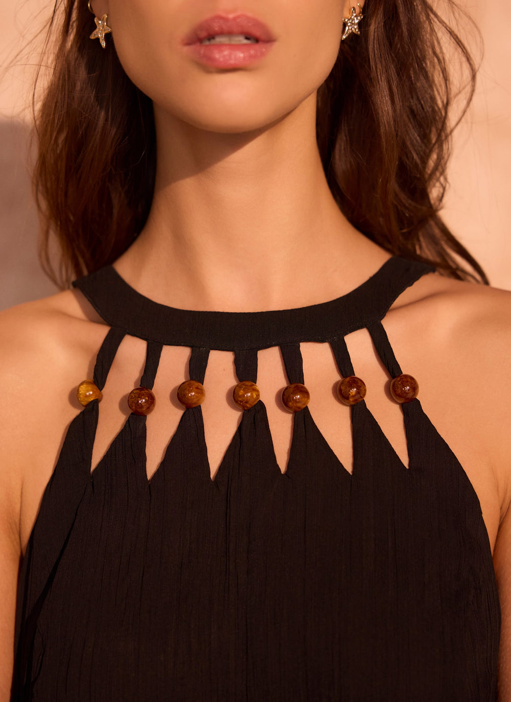 Mint Velvet Black Beaded Halter Maxi Dress | Size M | Black | Sleeveless | Halter Neck Mint Velvet Black Beaded Halter Maxi Dress | Size M | Black | Sleeveless | Halter Neck