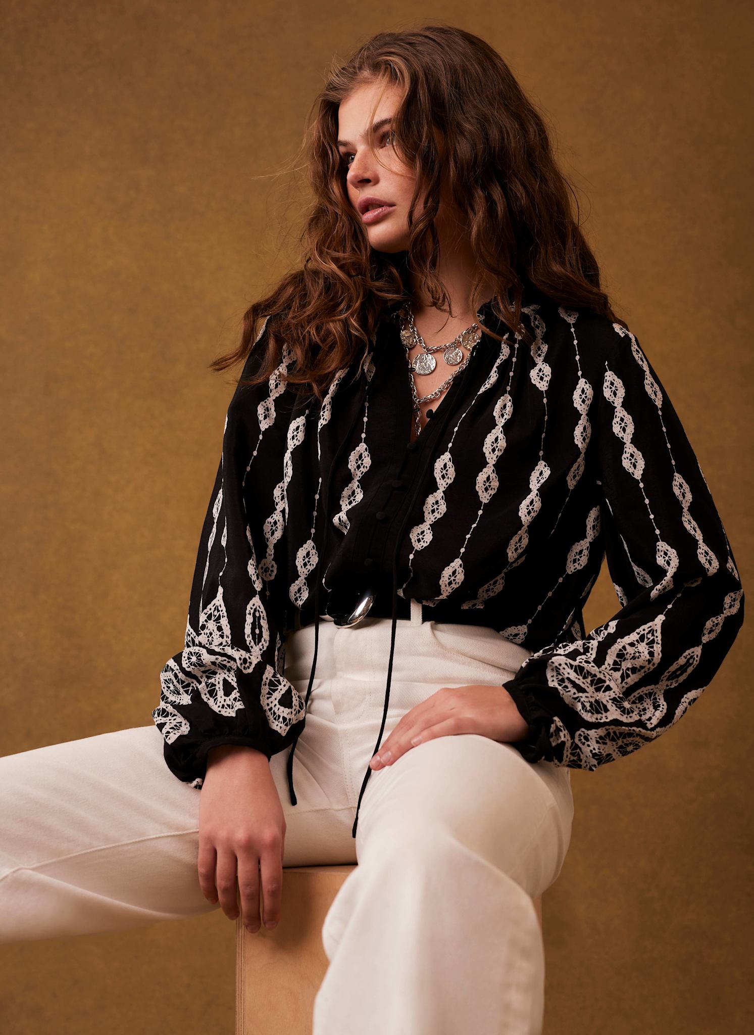 mint velvet star blouse