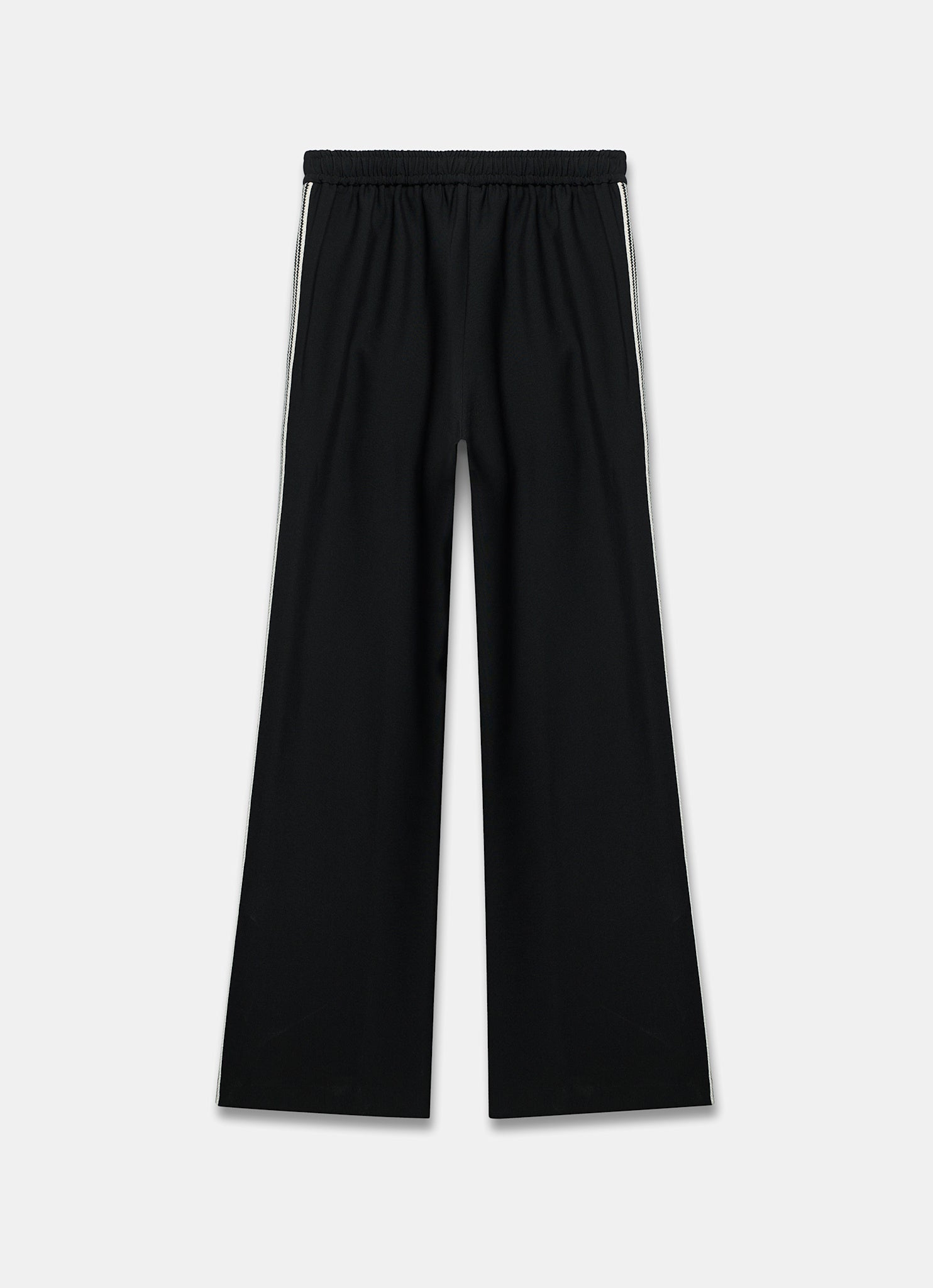 Black Crochet Side Stripe Wide Trousers – Mint Velvet