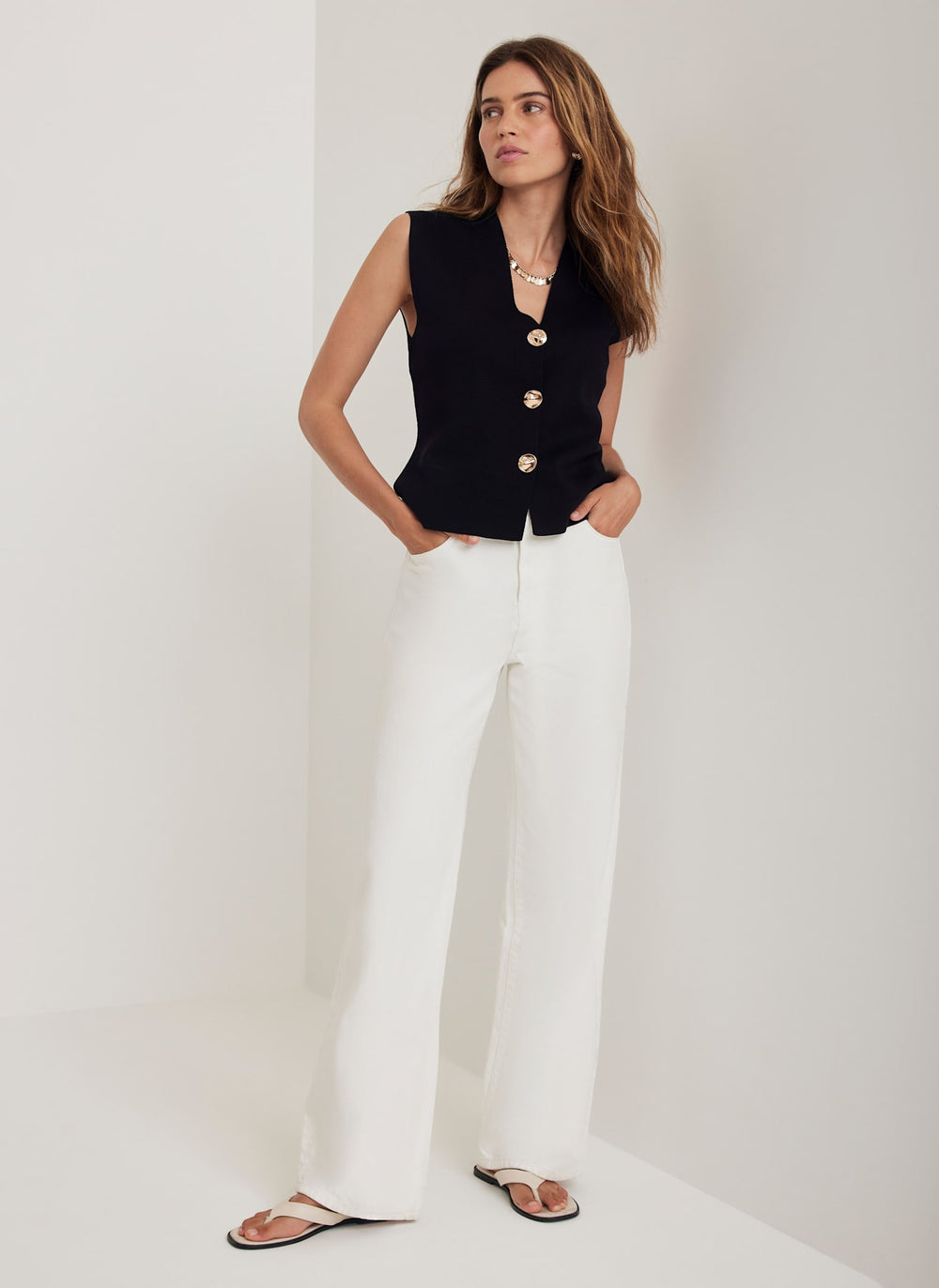 Black Knit Waistcoat