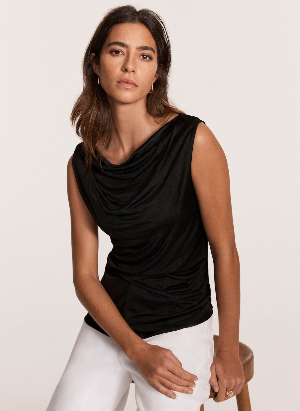 Black Draped Top