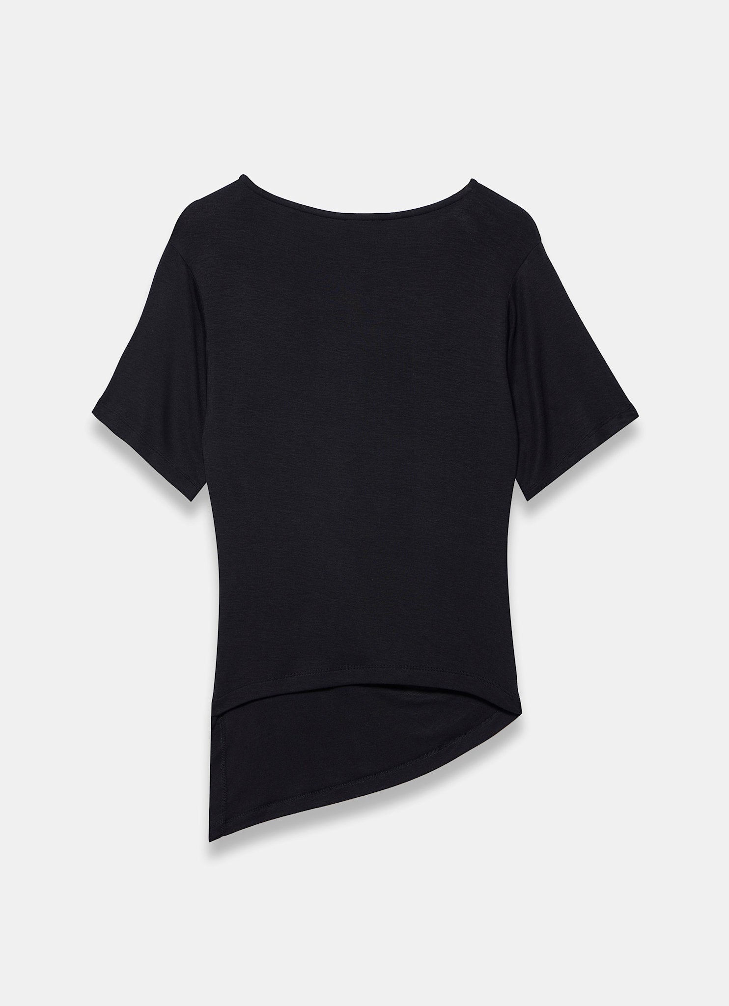 Black Draped Asymmetric Top – Mint Velvet