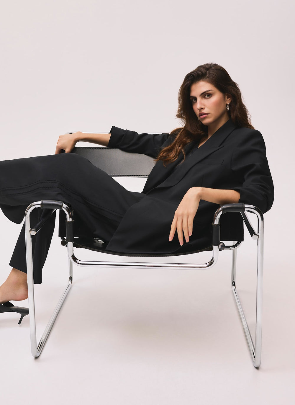 Black Longline Blazer