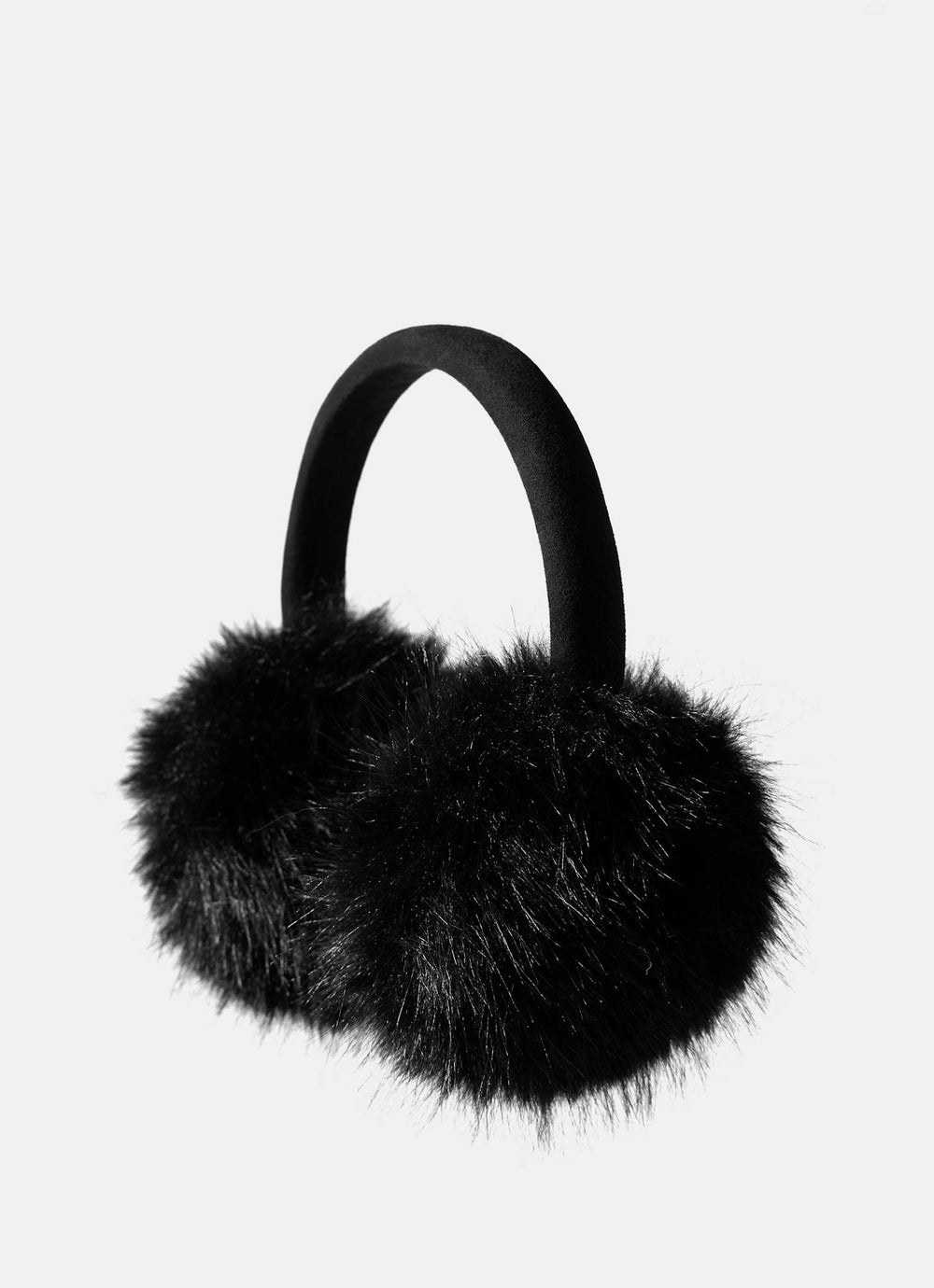 Black Faux Fur Earmuffs
