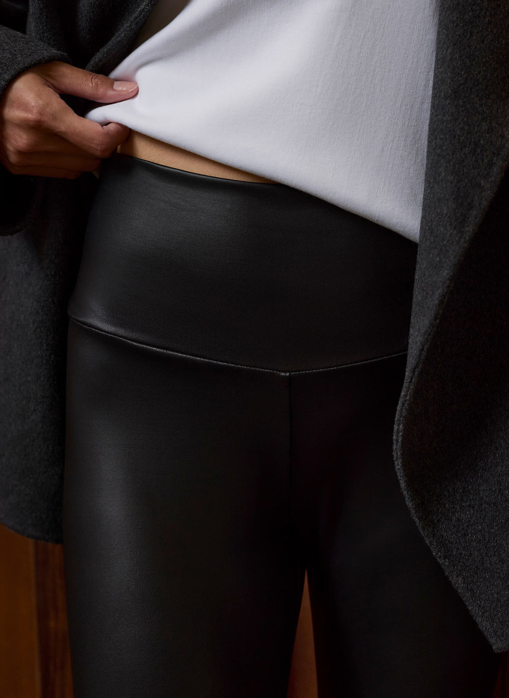 Black Faux Leather Leggings