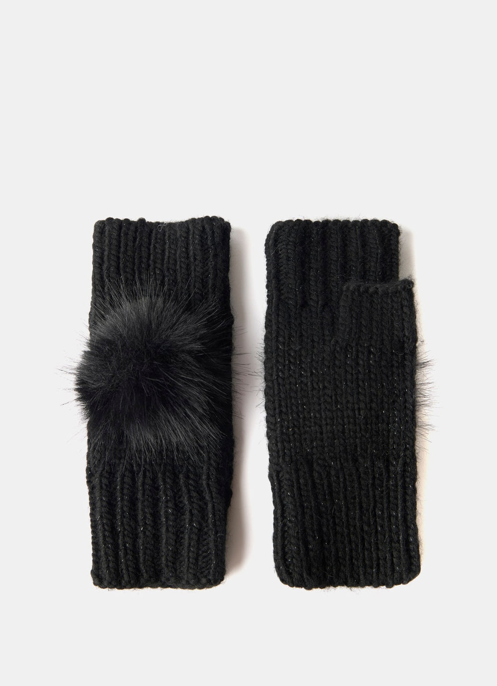 Black Knit Hand Warmers