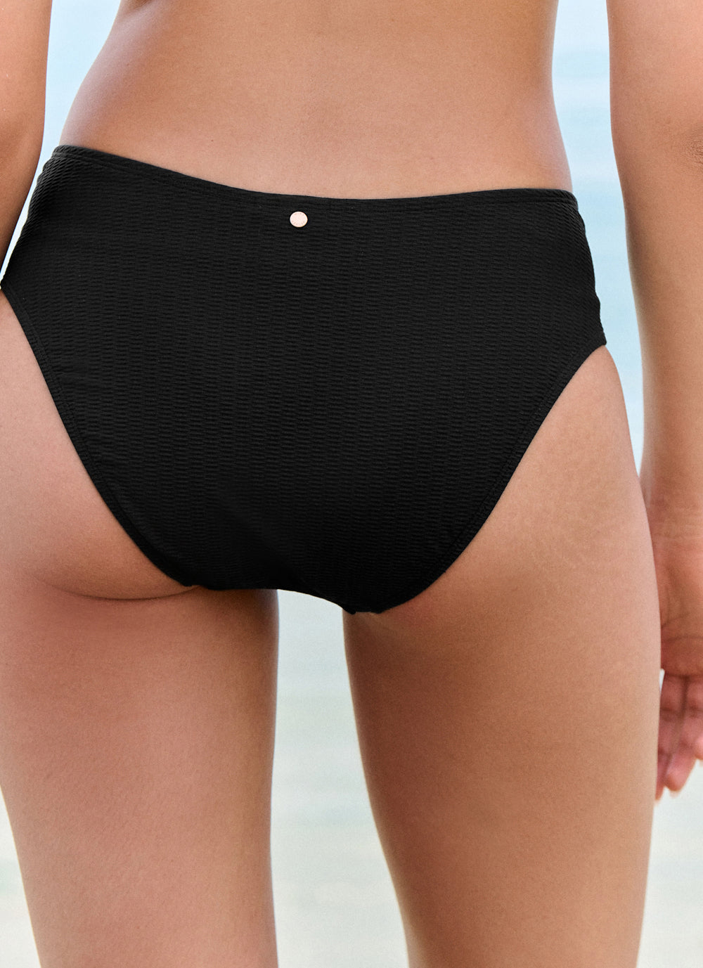 Black High Leg Bikini Bottoms