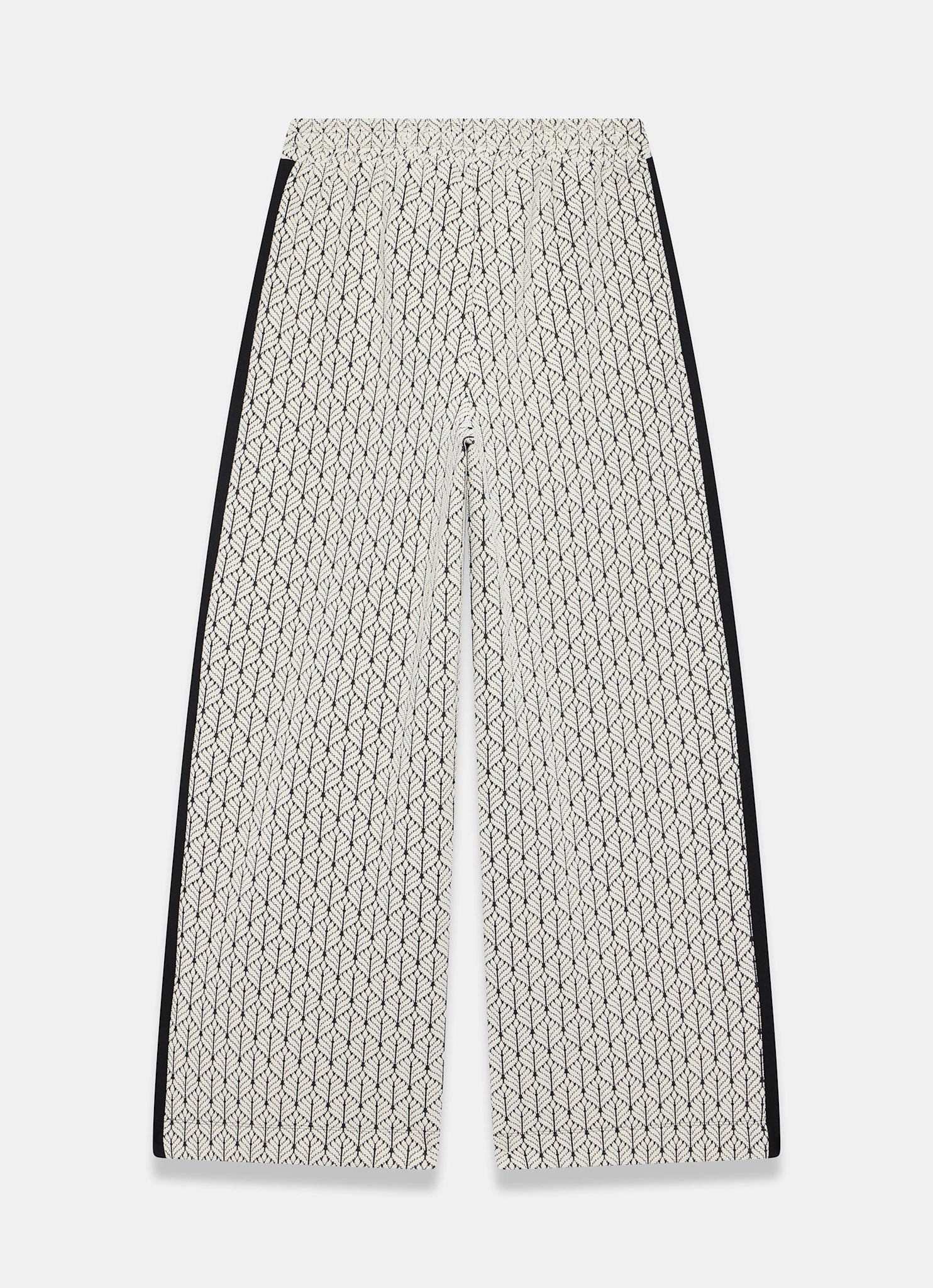 Black Jacquard Wide Trousers – Mint Velvet