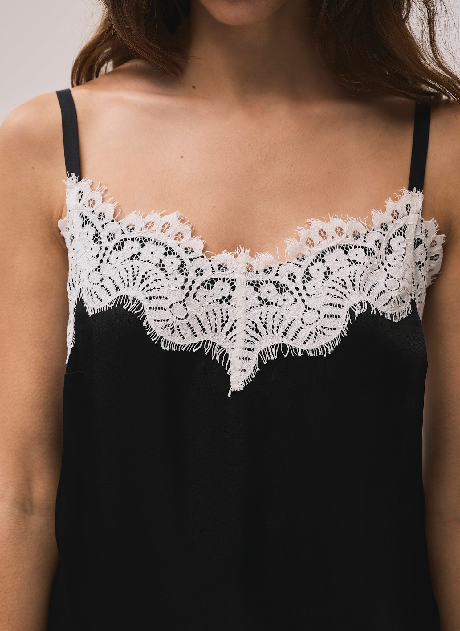 Black Satin Lace Camisole Top – Mint Velvet