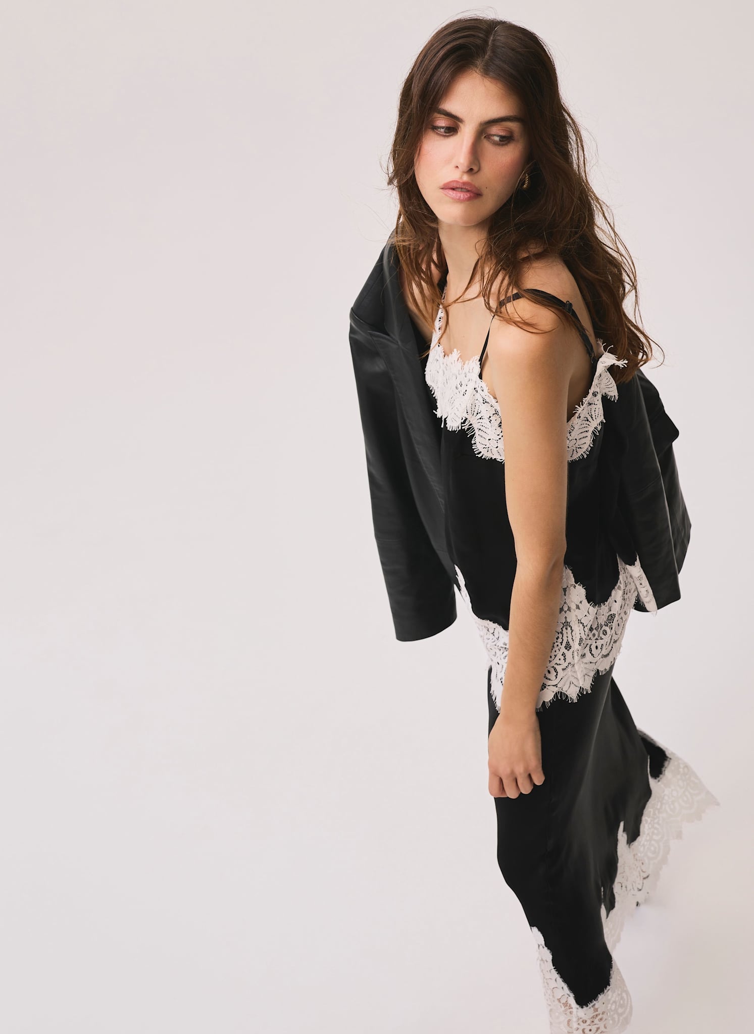 Black Satin Lace Camisole Top – Mint Velvet