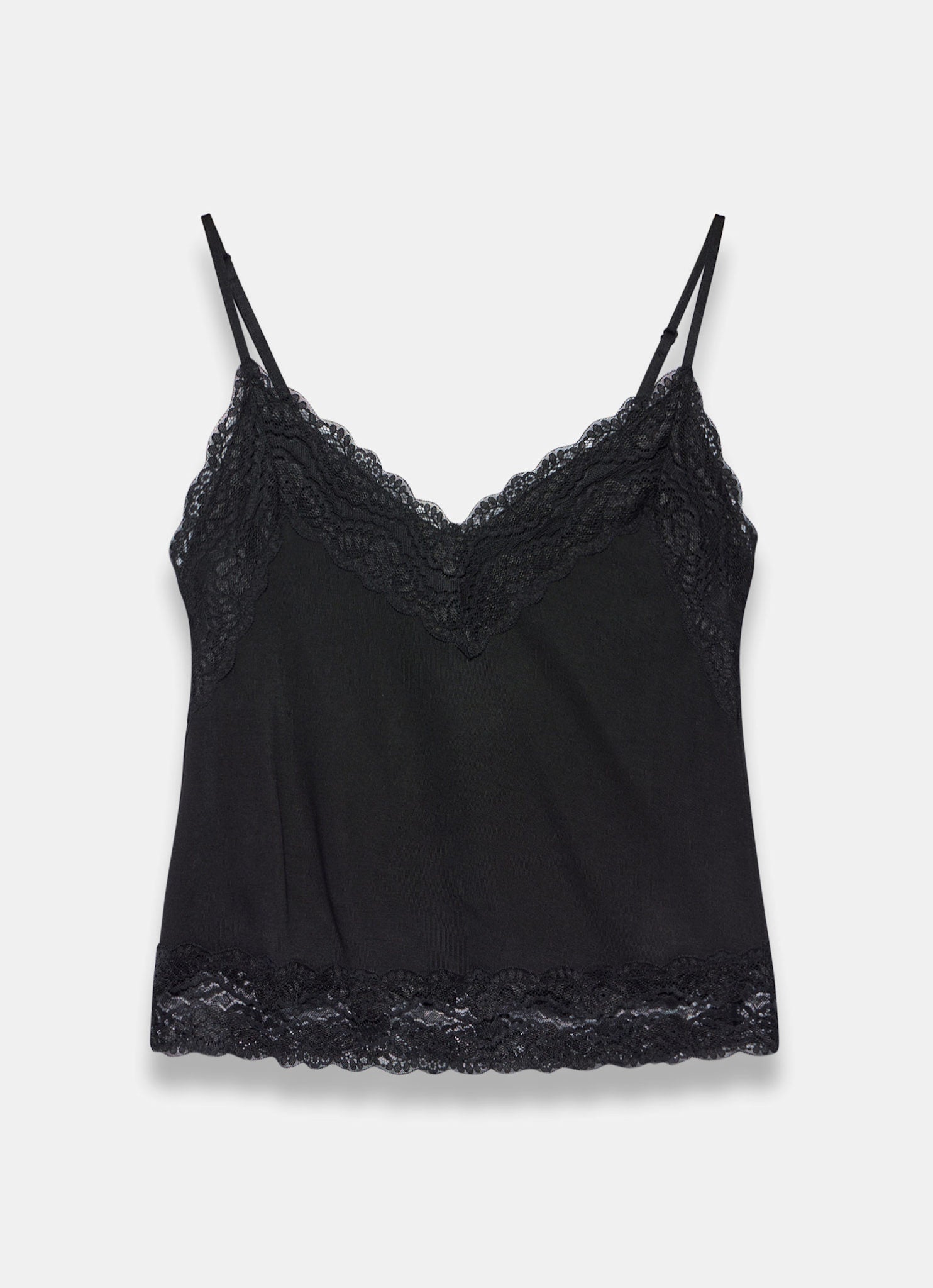 Black Lace Detail Camisole Top – Mint Velvet