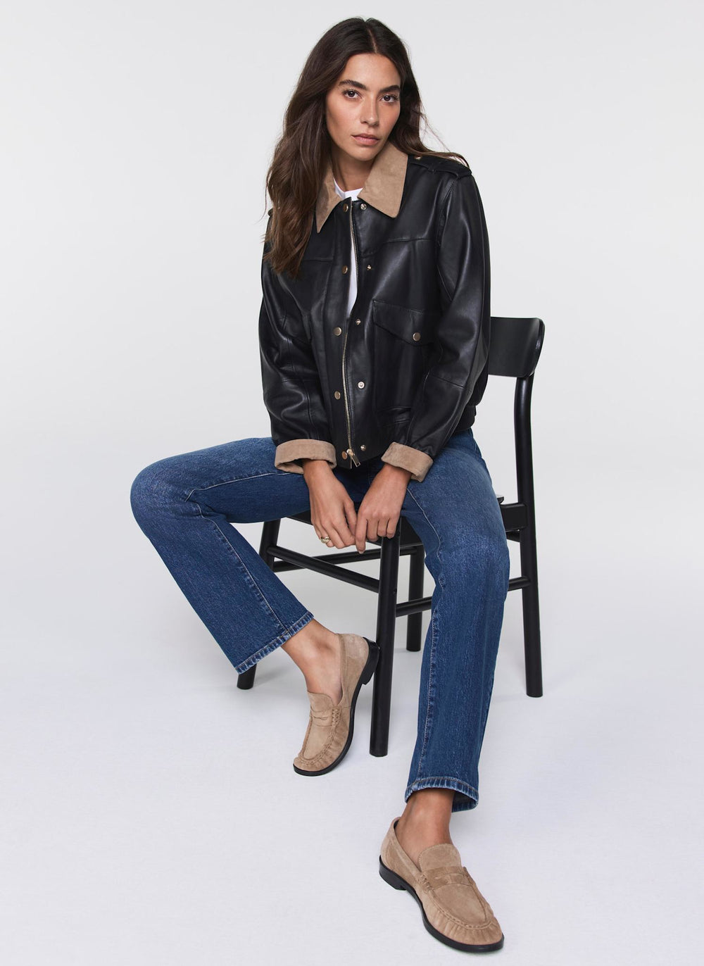 Black Leather Barn Jacket