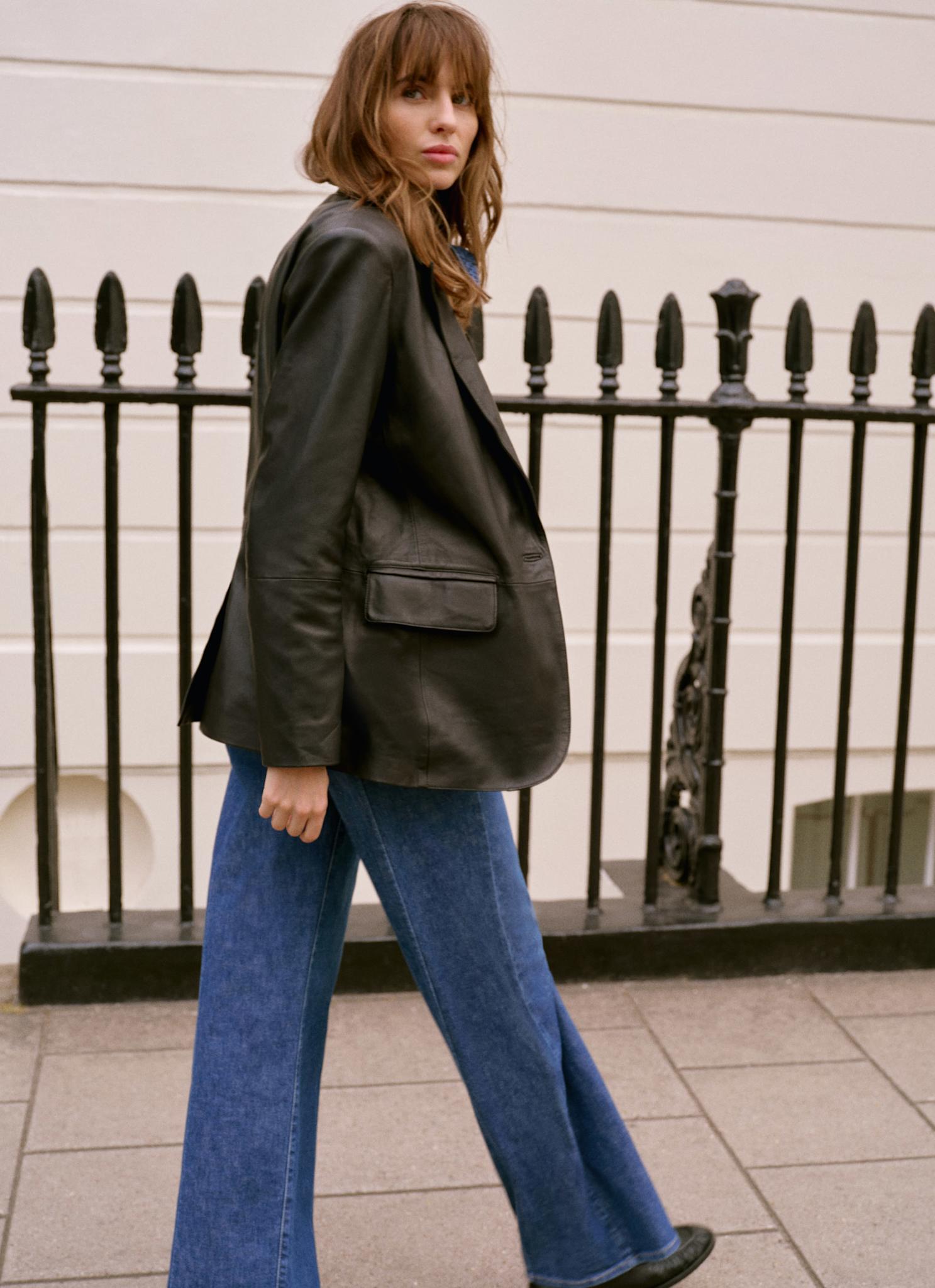 Black Leather Blazer – Mint Velvet