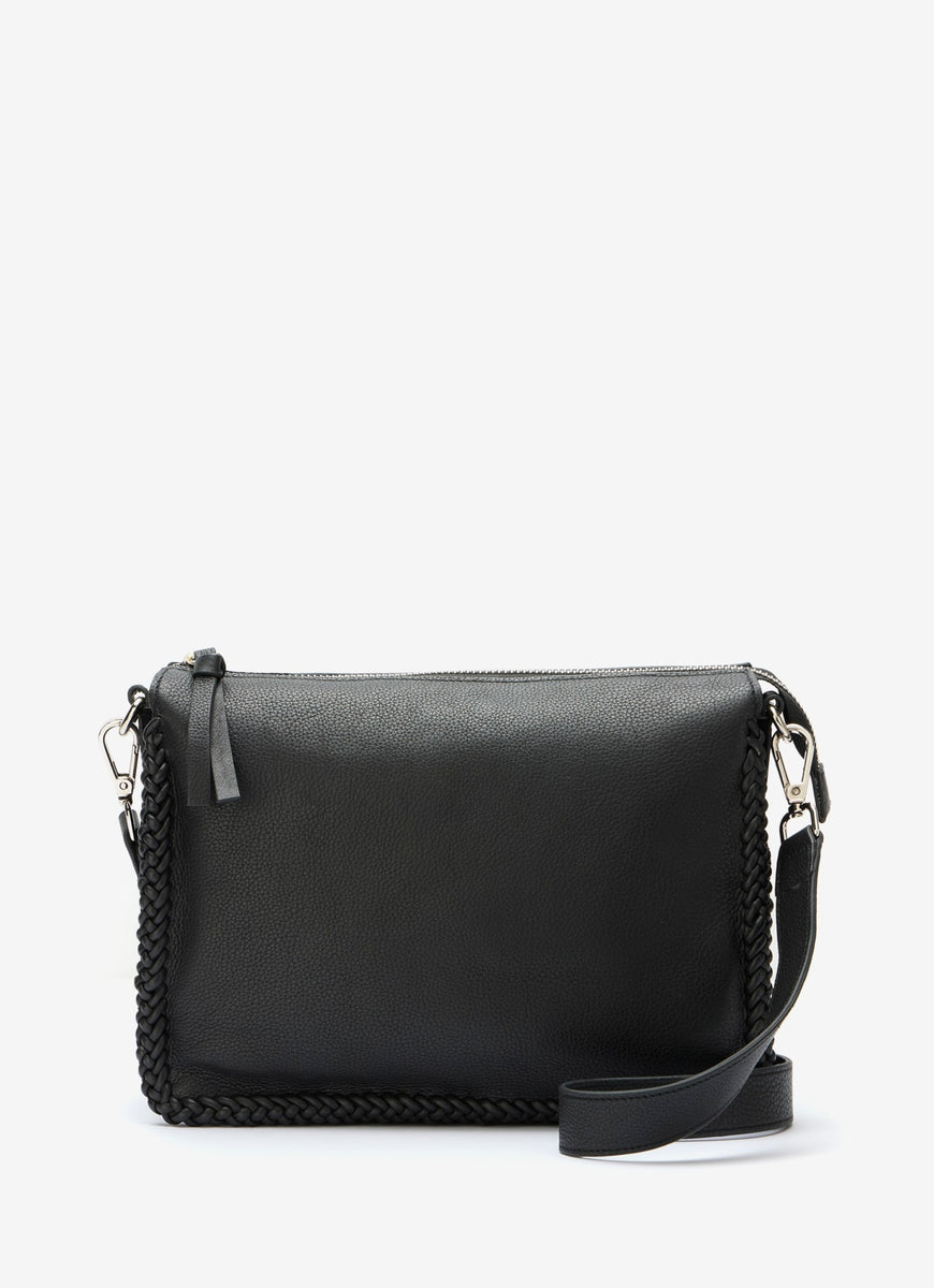 Black Leather Crossbody Bag – Mint Velvet