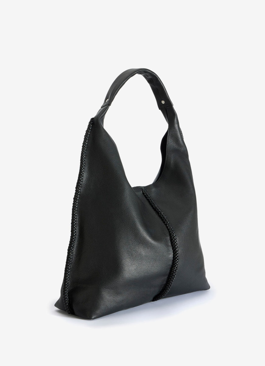 Black Leather Shoulder Bag – Mint Velvet