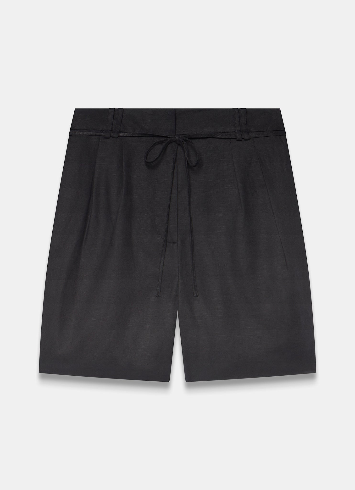 Black Linen Blend Tailored Shorts – Mint Velvet
