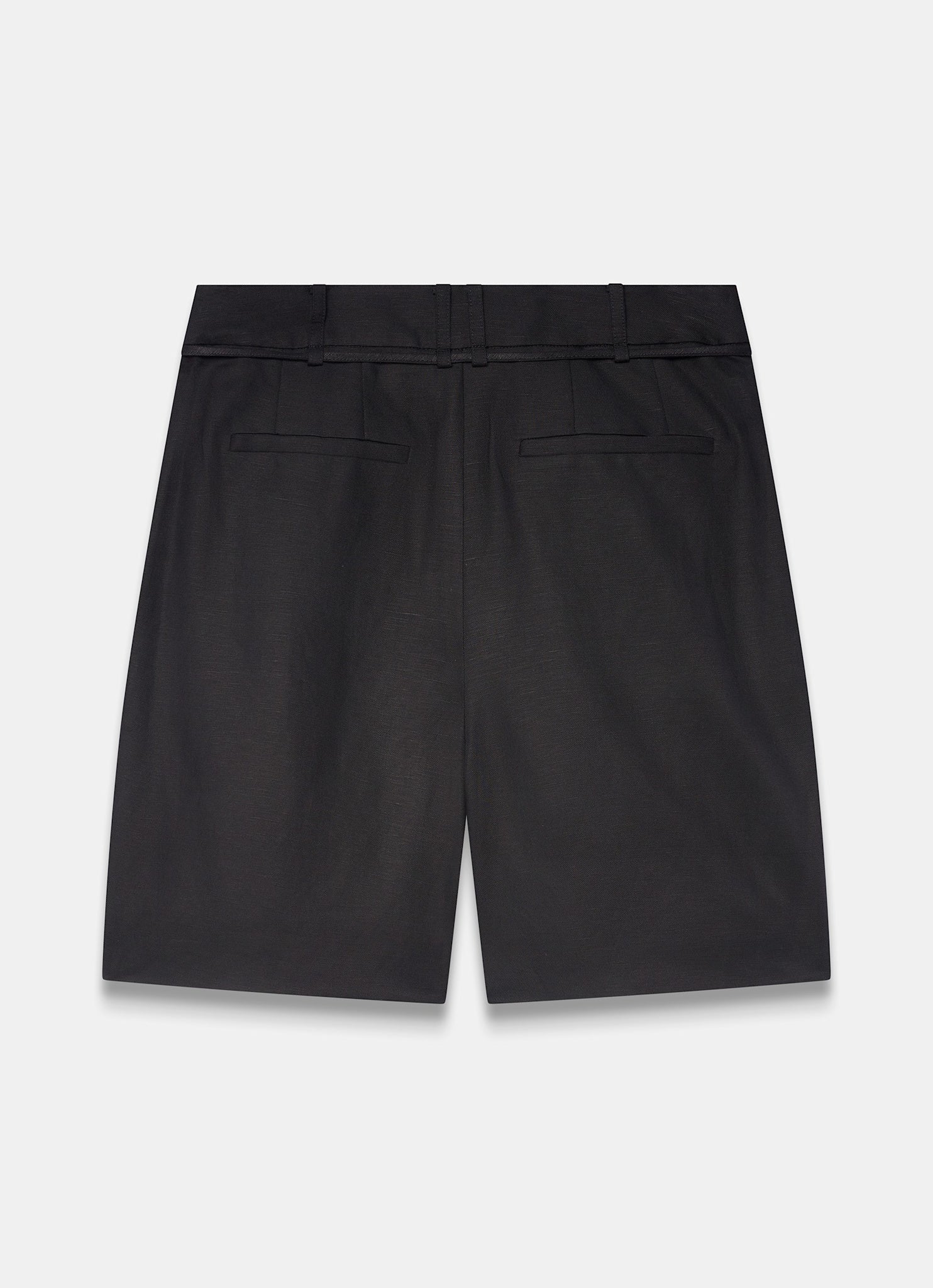 Black Linen Blend Tailored Shorts – Mint Velvet
