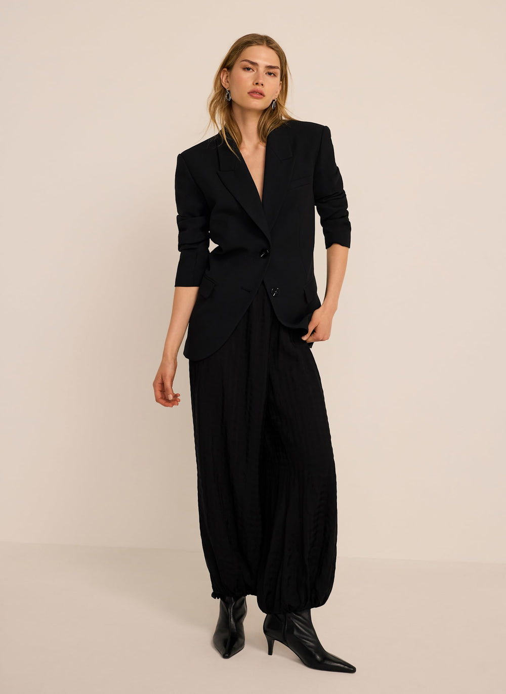 Black Single Breasted Blazer