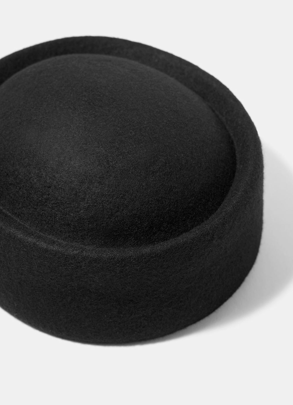 Black Wool Pillbox Hat
