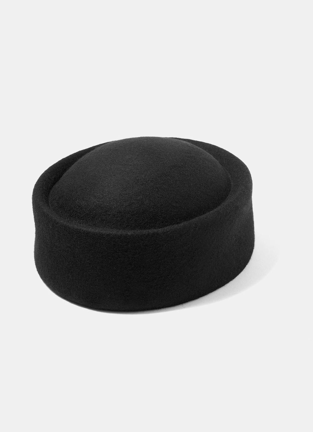 Black Wool Pillbox Hat