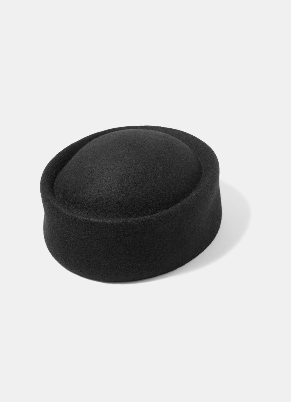 Black Wool Pillbox Hat