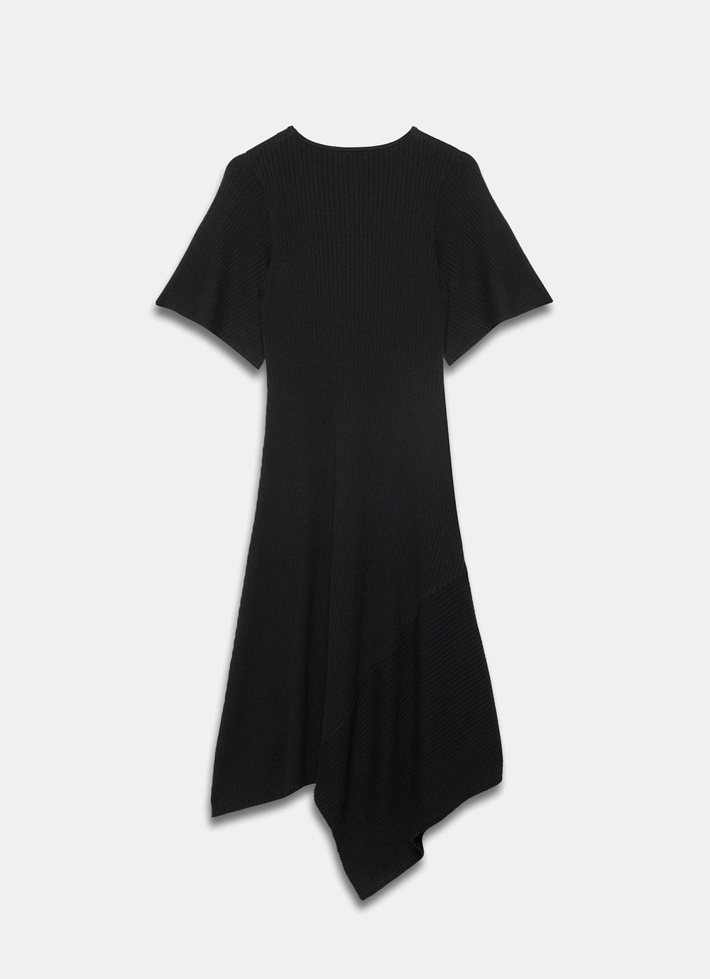 Black Rib Knit Asymmetric Dress Mint Velvet Black Rib Knit Asymmetric Dress Mint Velvet