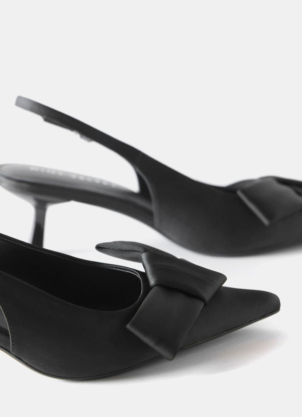 Black Slingback Kitten Heels