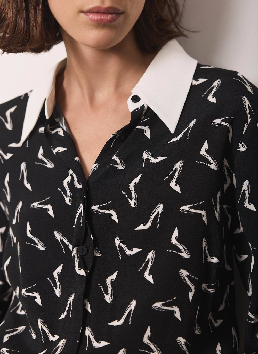 Black Stiletto Print Shirt