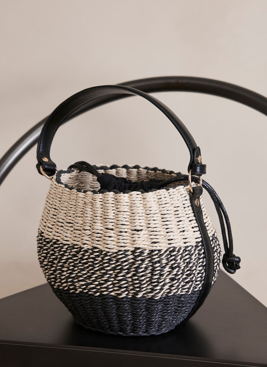 Black Woven Basket Bag – Mint Velvet