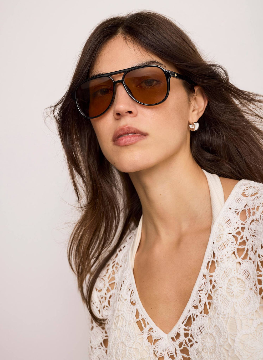 Le Specs Tragic Magic Black Aviator Sunglasses