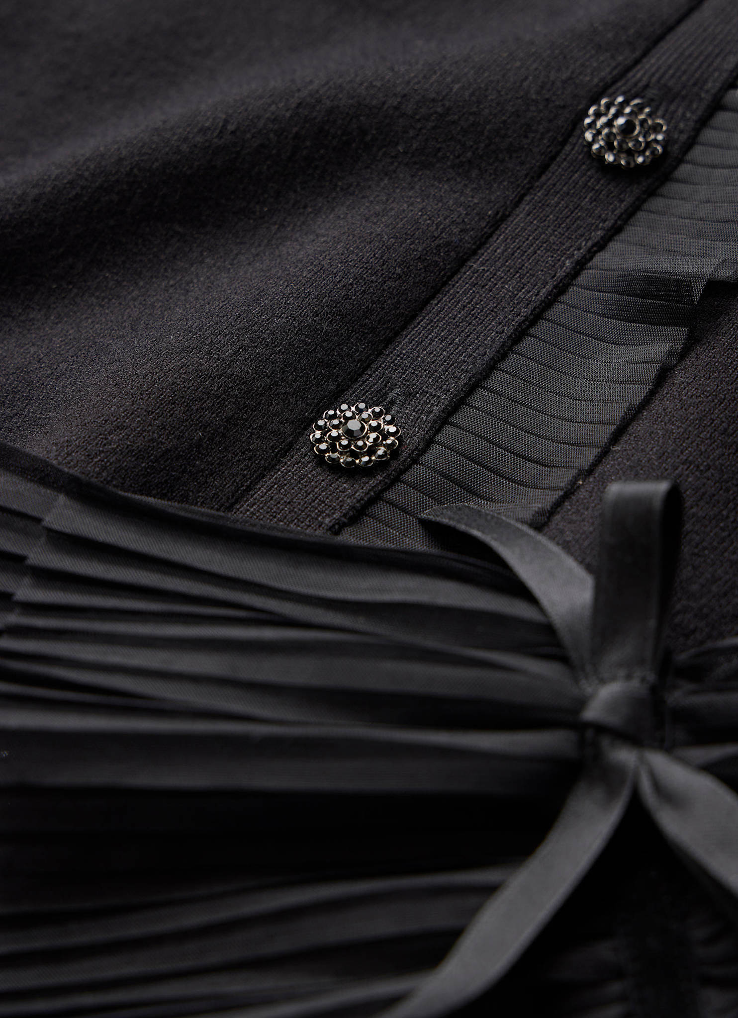 Black Tulle Sleeve Cardigan – Mint Velvet